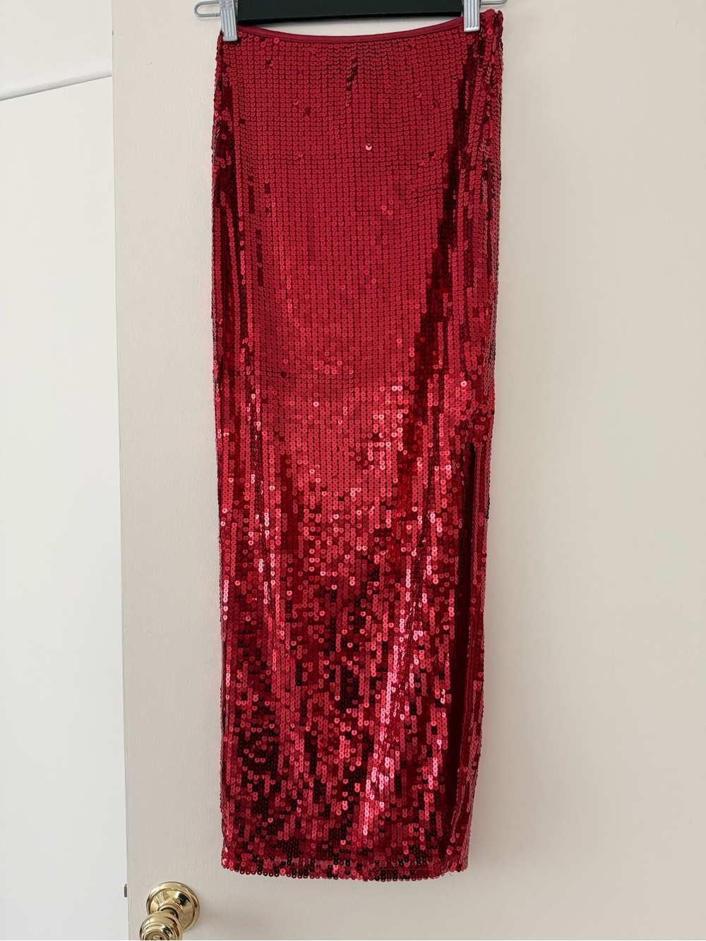 Forever 21 Red Sequin Maxi Skirt